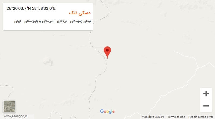 روستای دسکی تنک بر روی نقشه