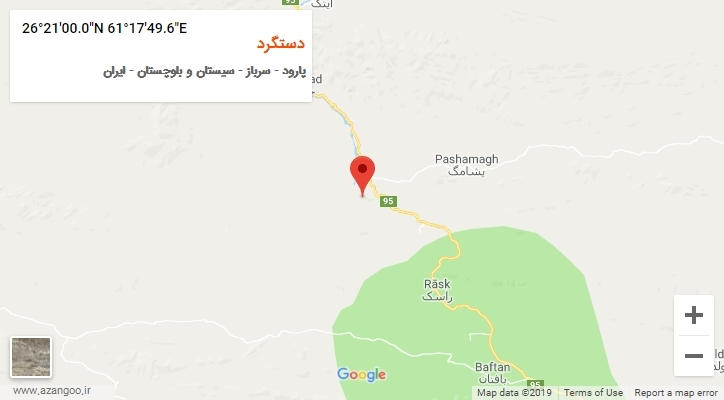 روستای دستگرد بر روی نقشه