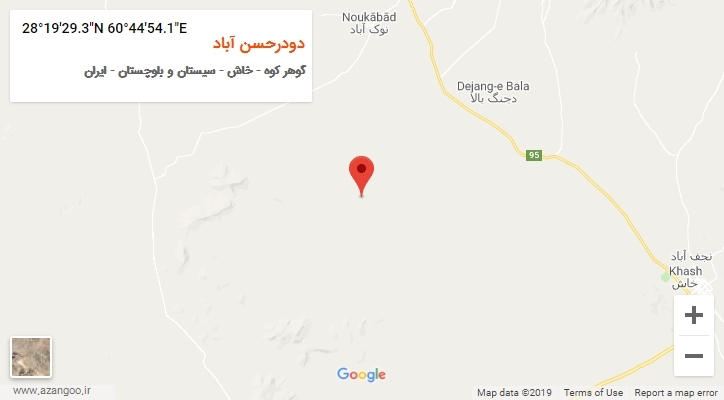 روستای دودرحسن آباد بر روی نقشه