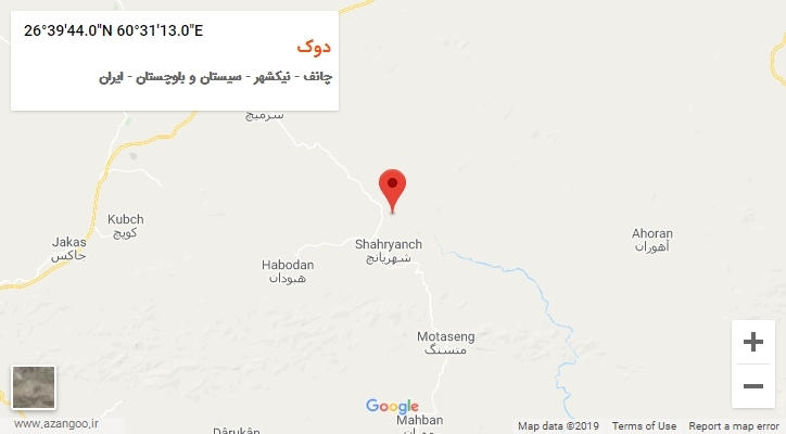 روستای دوک بر روی نقشه