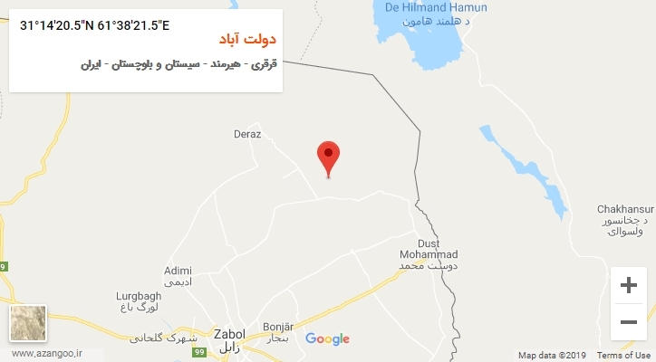 روستای دولت آباد بر روی نقشه
