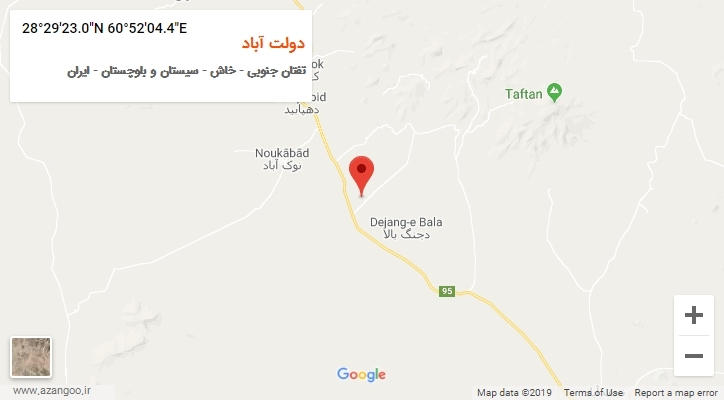 روستای دولت آباد بر روی نقشه