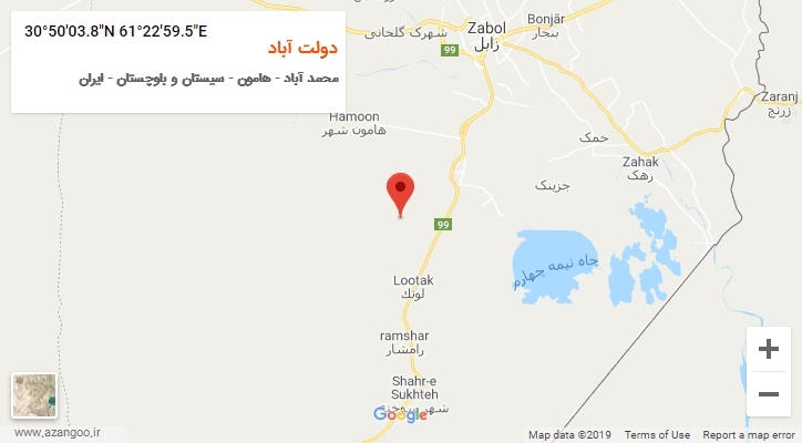 روستای دولت آباد بر روی نقشه