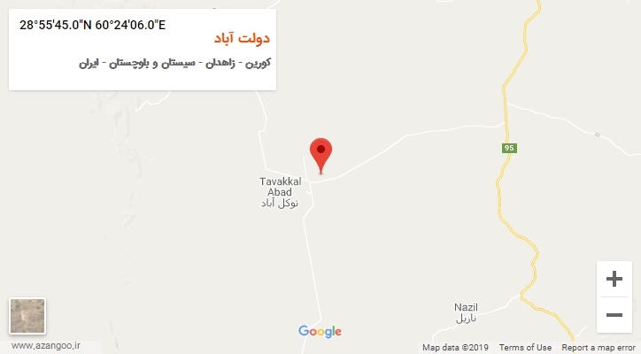 روستای دولت آباد بر روی نقشه