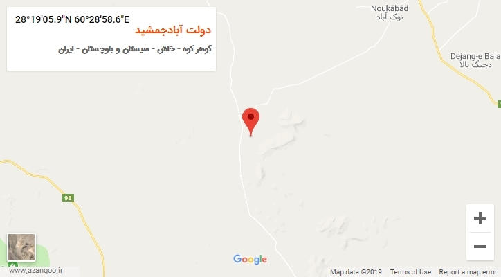 روستای دولت آبادجمشید بر روی نقشه