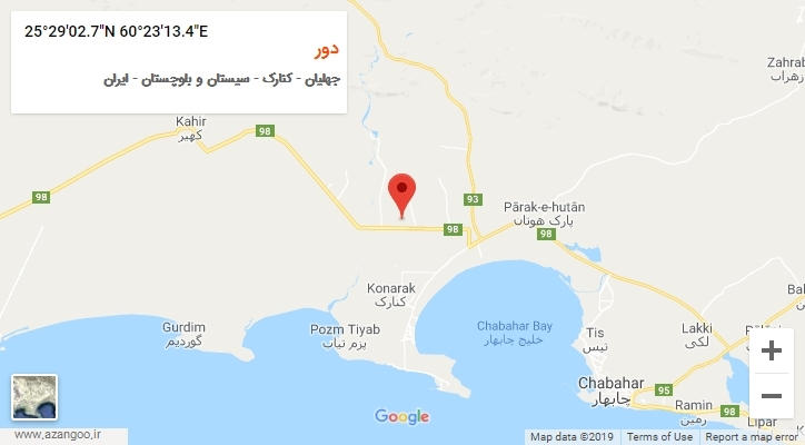 روستای دور بر روی نقشه