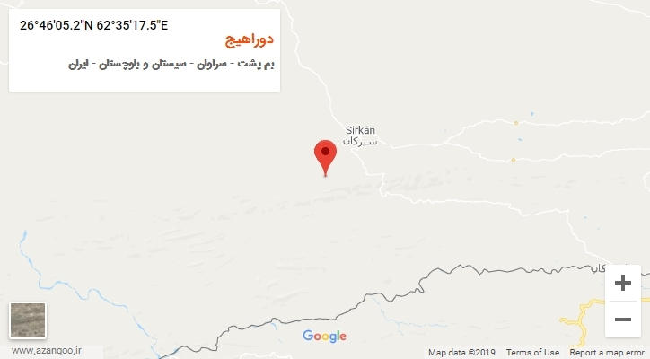 روستای دوراهیج بر روی نقشه