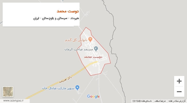 دهستان دوست محمد بر روی نقشه