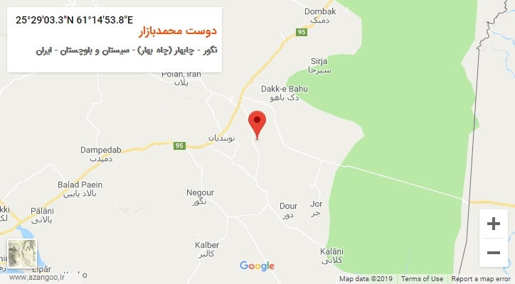 روستای دوست محمدبازار بر روی نقشه