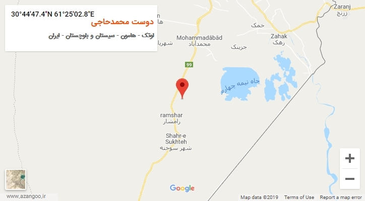 روستای دوست محمدحاجی بر روی نقشه