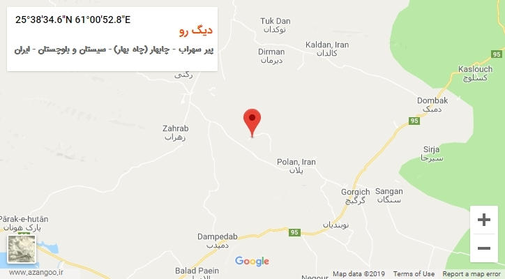 روستای دیگ رو بر روی نقشه