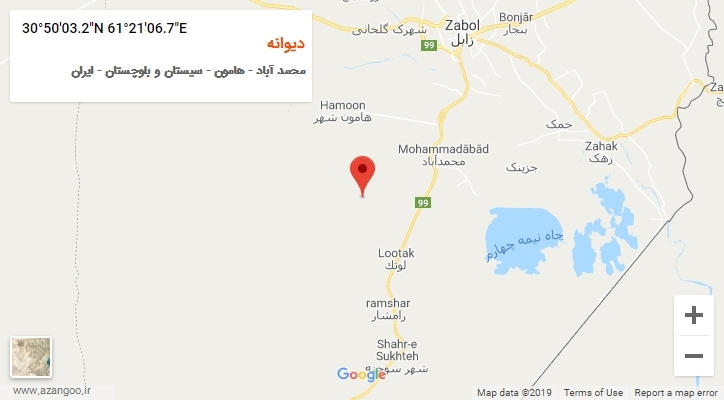 روستای دیوانه بر روی نقشه