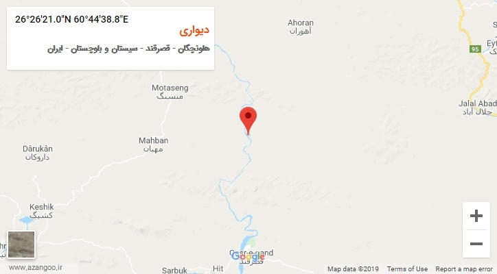 روستای دیواری بر روی نقشه