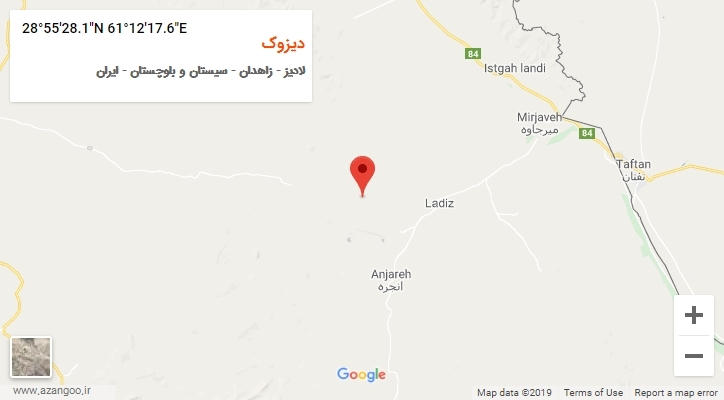 روستای دیزوک بر روی نقشه