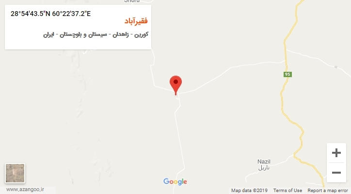 روستای فقیرآباد بر روی نقشه
