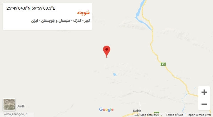 روستای فتوچاه بر روی نقشه