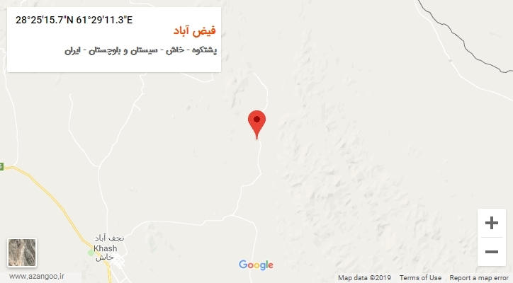 روستای فیض آباد بر روی نقشه