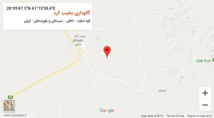 روستای گااوداری بخیب کرد بر روی نقشه