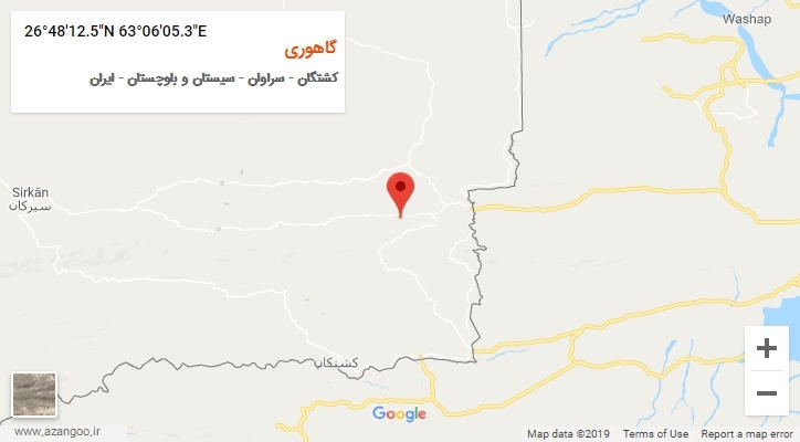 روستای گاهوری بر روی نقشه