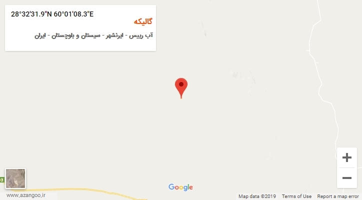 روستای گالیکه بر روی نقشه