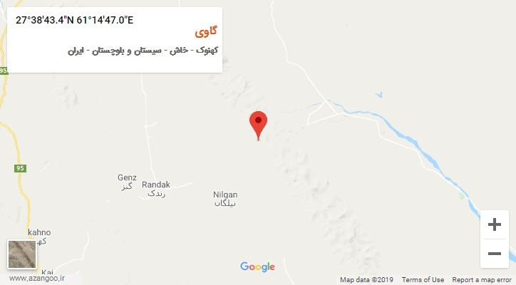 روستای گاوی بر روی نقشه