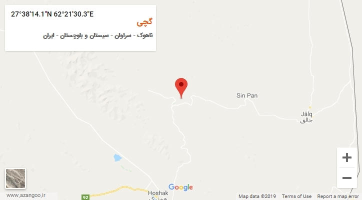 روستای گچی بر روی نقشه
