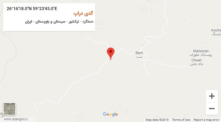 روستای گدی دراپ بر روی نقشه