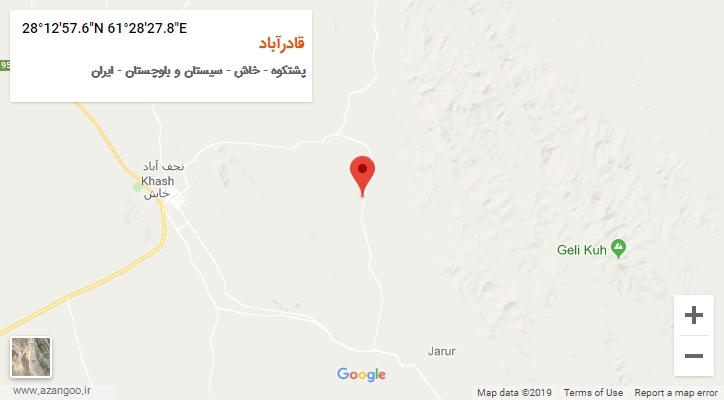 روستای قادرآباد بر روی نقشه