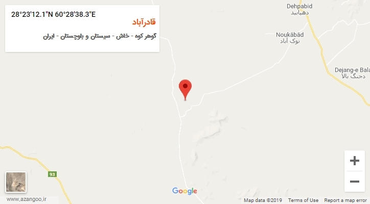 روستای قادرآباد بر روی نقشه