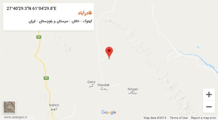 روستای قادرآباد بر روی نقشه