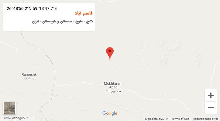 روستای قاسم آباد بر روی نقشه