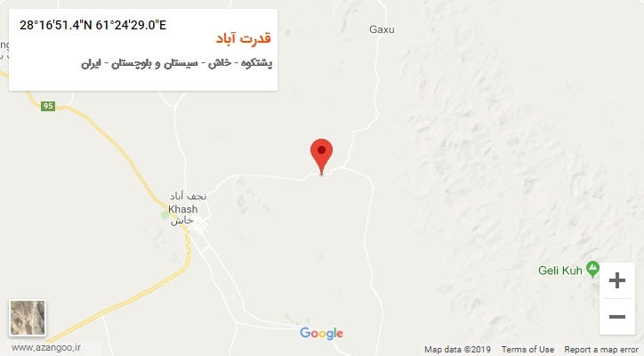 روستای قدرت آباد بر روی نقشه