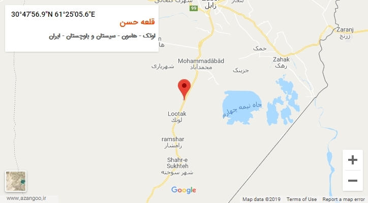روستای قلعه حسن بر روی نقشه