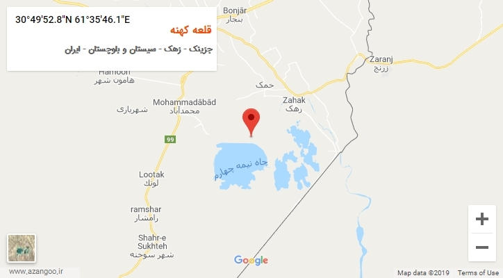 روستای قلعه کهنه بر روی نقشه