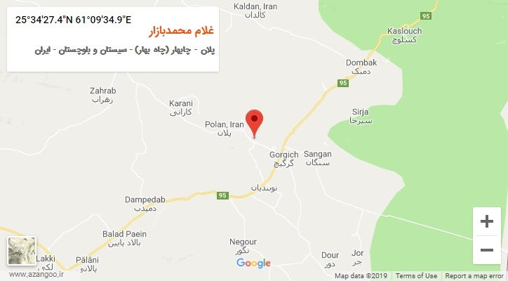 روستای غلام محمدبازار بر روی نقشه