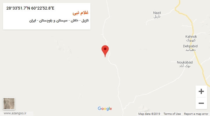 روستای غلام نبی بر روی نقشه