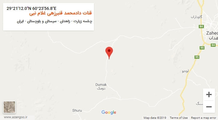 روستای قنات دادمحمد قنبرزهی غلام نبی بر روی نقشه