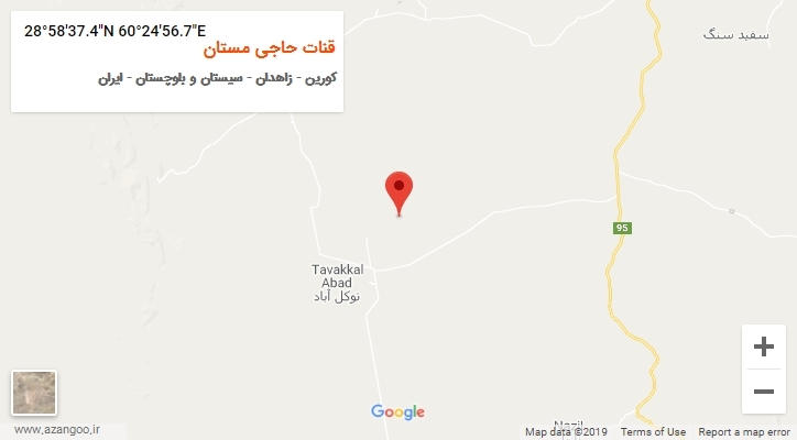 روستای قنات حاجی مستان بر روی نقشه