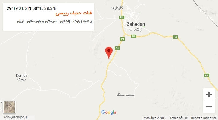 روستای قنات حنیف رییسی بر روی نقشه