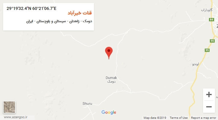 روستای قنات خیرآباد بر روی نقشه