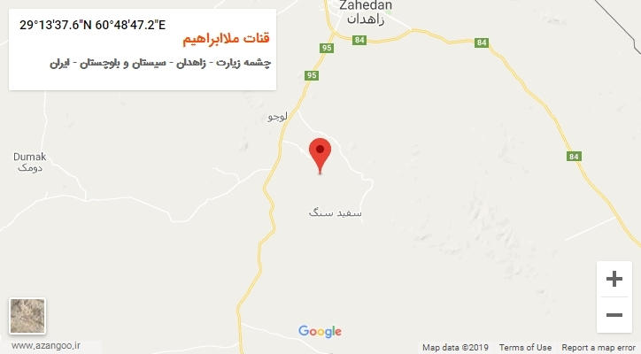 روستای قنات ملاابراهیم بر روی نقشه