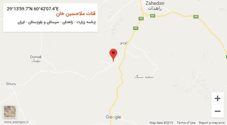 روستای قنات ملاحسین خان بر روی نقشه