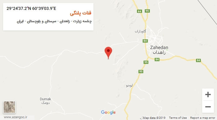 روستای قنات پلنگی بر روی نقشه