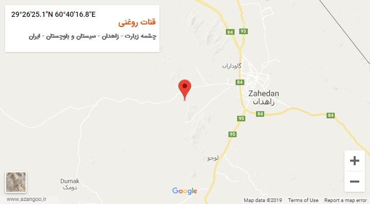 روستای قنات روغنی بر روی نقشه