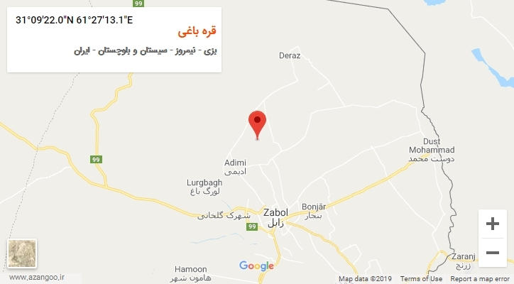 روستای قره باغی بر روی نقشه