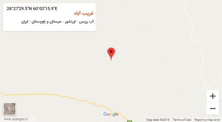 روستای غریب آباد بر روی نقشه