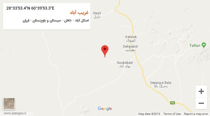 روستای غریب آباد بر روی نقشه