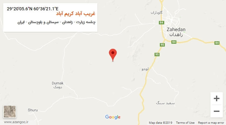 روستای غریب آباد کریم آباد بر روی نقشه
