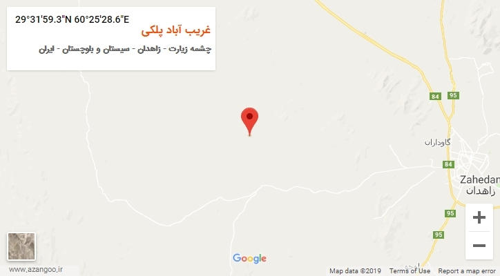 روستای غریب آباد پلکی بر روی نقشه