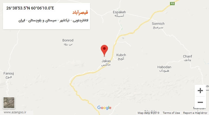 روستای قیصرآباد بر روی نقشه